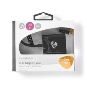 Nedis USB-C naar VGA Adapter (Gold Plated) - Afbeelding 1