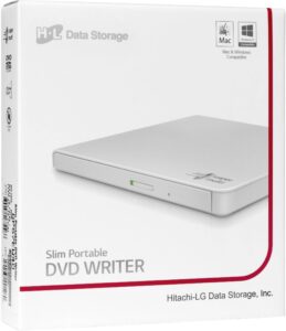 HL Data Storage Slim Portable DVD Writer (Silver) - Afbeelding 1