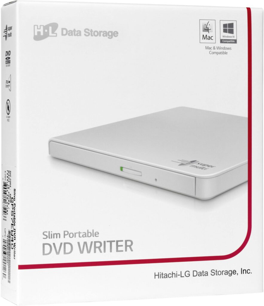 HL Data Storage Slim Portable DVD Writer (Silver)